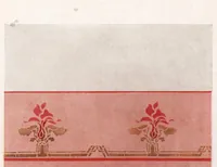 An illustration from Acme quality decorators' system of artistic and sanitary wall decorations with exclusive designs for the treatment of walls and ceilings shown in colors, stencils, and stenciling materials. (1914)