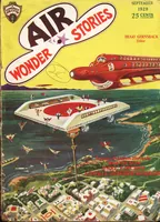 An illustration from Air Wonder Stories, Vol. 1, No. 3 (September 1929) (1929)