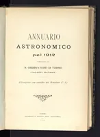 An illustration from Annuario astronomico R. Osservatorio astronomico di Torino, 1912 (1912)