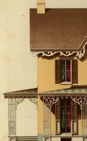 Picture 5 of 6 from Architectural designs for model country residences : illustrated by colored drawings of elevations and ground plans, accompanied by general descriptions and estimates : prepared expressly for persons who contemplate building, and artisans throughout the United States (1861), leaf 70