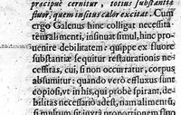 An illustration from Commentarius in Hippocratis Coi, libellum De alimento, in quo multiplici didascalia variae controversiae in utramque partem disputantur, et argumentorum funibus, authorumque secribus Satyro cornua ligantur, confriguntur. Opus in quatuor sectiones divisum quarum priores duae in hoc volumine continentur... (1635)