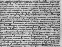 An illustration from Hippocratis coi, medicorum principis Liber prior de morbis mulierum ... Mauricio Cordaeo Rhemo interprete & explicatore (1585)