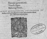Picture 1 of 15 from Hieronymi Mercurialis,... Commentarii eruditissimi in Hippocratis,... Prognostica, Prorrhetica, de Victus ratione in morbis acutis et Epidemicas historias [cum versione eorum latina], quibus accessere tractatus luculentissimi de hominis generatione, vino et aqua balneisque pisanis, a Marco Cornacchino,... nunc primum in lucem editi... (1602), leaf 0