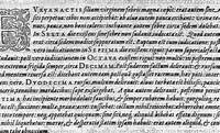 An illustration from Hieronymi Mercurialis,... Commentarii eruditissimi in Hippocratis,... Prognostica, Prorrhetica, de Victus ratione in morbis acutis et Epidemicas historias [cum versione eorum latina], quibus accessere tractatus luculentissimi de hominis generatione, vino et aqua balneisque pisanis, a Marco Cornacchino,... nunc primum in lucem editi... (1602)