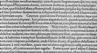 An illustration from Hieronymi Mercurialis,... Commentarii eruditissimi in Hippocratis,... Prognostica, Prorrhetica, de Victus ratione in morbis acutis et Epidemicas historias [cum versione eorum latina], quibus accessere tractatus luculentissimi de hominis generatione, vino et aqua balneisque pisanis, a Marco Cornacchino,... nunc primum in lucem editi... (1602)