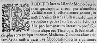 An illustration from Praelectiones Vallisoletanae in librum magni Hipp. Coi De morbo sacro. Auctore D. Antonio Ponze Sancta Cruz, ... (1631)