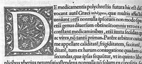 An illustration from C. Galeni De compositione medicamentorum kata gene, libri septem, Ioanne Guinterio interprete (1530)