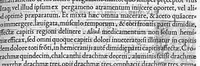 An illustration from Claudii Galeni Pergameni De compositione medicamentorum secundum locos, : seu quae unicuique corporis parti conueniunt, libri decem (1535)
