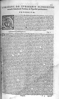 An illustration from Plus quam commentum in Parvam Galeni artem Turisani Florentini medici praestantissimi, cum duplici textus interpretatione, antiqua scilicet et Leoniceni, et ejusdem [Turisani] libello de Hypostasi, opus... quod olim quidem Jul. Martianus Rota,... pluribus auxit et emendavit ; nunc vero... recognitum... additis quibusdam ad eandem rem pertinentibus, denuo imprimendum curavimus. Ea autem sunt : Hali qui eandem Galeni Artem primus exposuit ; Joannitii ad eandem introductio ; Gentilis qui primum ejusdem Artis librum... declaravit ; Nicolai Leoniceni Quaestio de tribus doctrinis... (1557)