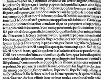 An illustration from Aurelii Cornelii Celsi, De arte medica libri octo, multis in locis iam emendatiores longe, quam unquam antea, editi. Gulielmi Pantini Tiletani... amplissimi atque eruditissimi in duos quidem priores libros commentarii, & in reliquos annotationes breviores (1552)