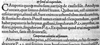 An illustration from Aurelii Cornelii Celsi, De arte medica libri octo, multis in locis iam emendatiores longe, quam unquam antea, editi. Gulielmi Pantini Tiletani... amplissimi atque eruditissimi in duos quidem priores libros commentarii, & in reliquos annotationes breviores (1552)