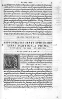An illustration from Hippocratis medicorum omnium principis epidemian liber sextus, a Leonardo Fuchsio medico latinitate donatus... (1537)