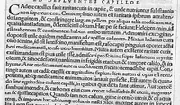 An illustration from Caelii Aureliani siccensis tardarum passionum libri V / Oribasii euporiston libri III, medicinae compendium liber I, curationum liber I, trochiscorum confect liber I (1529)