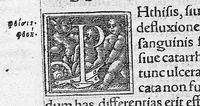 An illustration from Caelii Aureliani siccensis tardarum passionum libri V / Oribasii euporiston libri III, medicinae compendium liber I, curationum liber I, trochiscorum confect liber I (1529)