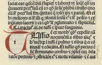 An illustration from Liber canonis primus [-quintus] quem princeps aboali abincenni de medicine edidit : translatum a magistro Gerardo cremonensi in Toledo ab arabico in latinum