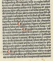 An illustration from Liber canonis primus [-quintus] quem princeps aboali abincenni de medicine edidit : translatum a magistro Gerardo cremonensi in Toledo ab arabico in latinum