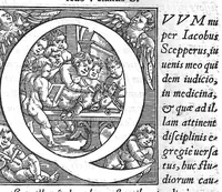 Picture 1 of 5 from Andreae Vesalii Bruxellensis, medici caesarei Epistola, rationem modumque propinandi radicis Chynae decocti, quo nuper invictissimus Carolus V. imperator usus est, pertractans : & praeter alia quaedam, epistolae cuiusdam ad Iacobum Sylvium sententiam recensens, veritatis ac potissimum humanae fabricae studiosis perutilem: quum qui hactenus in illa nimium Galeno creditum sit, facile commonstret. Accessit quoq[ue] locuples rerum & verborum in hac ipsa epistola memorabilium, Index. (1546), leaf 1