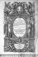 An illustration from Les Oeuvres de chirurgie de Jacques Guillemeau, chirurgien ordinaire du Roy et Juré à paris, divisées en treize livres. Avec les Portraicts & Figures Anatomiques de toutes les parties du corps humain. Et des Instrumens necessaires au Chirurgien. Derniere edition (1602)