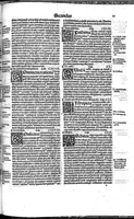 An illustration from Practica Alexandri yatros ... cum optimis declarationibus Jacobi de partibus et Simonis Januensis in margine condecenter situatis... (1522)