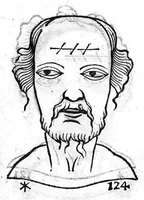 Picture 26 of 67 from Metoposcopia liber tredecim, et octingentis faciei humanae eiconibus complexa : cui accessit melampodis de naevis corporis tractatus, graece et latine nunc primum editus (1658), leaf 97