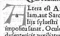 An illustration from Pedacii Dioscoridis Anazarbei de medicinali materia libri quinque De virulentis animalibus, et venenis canerabioso, et corum notis, ac remediis libri quattuor. Joanne Ruellio Suessionensi interprete (1516)