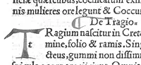 An illustration from Pedacii Dioscoridis Anazarbei de medicinali materia libri quinque De virulentis animalibus, et venenis canerabioso, et corum notis, ac remediis libri quattuor. Joanne Ruellio Suessionensi interprete (1516)