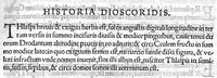 Picture 23 of 26 from Index Dioscoridis. En, candide lector, Historiales Dioscoridis campi, exegemataque simplicium, atque eorundem collationes cum his quae in officinis habentur... Joanne Roderico Castelli albi Lusitano auctore (1536), leaf 106