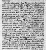 Picture 20 of 53 from Theophrasti Eresii de Historia plantarum libri decem graece et latine. In quibus textum graecum..., latinam Gazae versionem... rariorum plantarum iconibus illustravit Joannes Bodaeus a Stapel,... Accesserunt Julii Caesaris Scaligeri in eosdem libros animadversiones, et Roberti Constantini annotationes... (1644), leaf 611