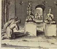Picture 6 of 28 from Athanasii Kircheri e Soc. Jesu China monumentis, qua sacris qua profanis, nec non variis naturæ & artis spectaculis, aliarumque rerum memorabilium argumentis illustrata, auspiciis Leopoldi Primi, Roman. imper semper Augusti (1667), leaf 103