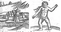 An illustration from Prodigiorum ac ostentorum chronicon, quae, praeter naturae ordinem, et in superioribus et his inferioribus mundi regionibus, ab exordio mundi usque ad haec nostra tempora acciderunt... conscriptum per Conradum Lycosthenem,... (1557)