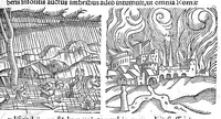 Picture 24 of 69 from Prodigiorum ac ostentorum chronicon, quae, praeter naturae ordinem, et in superioribus et his inferioribus mundi regionibus, ab exordio mundi usque ad haec nostra tempora acciderunt... conscriptum per Conradum Lycosthenem,... (1557), leaf 202