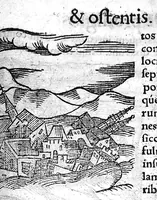 Picture 35 of 69 from Prodigiorum ac ostentorum chronicon, quae, praeter naturae ordinem, et in superioribus et his inferioribus mundi regionibus, ab exordio mundi usque ad haec nostra tempora acciderunt... conscriptum per Conradum Lycosthenem,... (1557), leaf 298