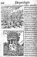 Picture 43 of 69 from Prodigiorum ac ostentorum chronicon, quae, praeter naturae ordinem, et in superioribus et his inferioribus mundi regionibus, ab exordio mundi usque ad haec nostra tempora acciderunt... conscriptum per Conradum Lycosthenem,... (1557), leaf 357