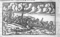 An illustration from Prodigiorum ac ostentorum chronicon, quae, praeter naturae ordinem, et in superioribus et his inferioribus mundi regionibus, ab exordio mundi usque ad haec nostra tempora acciderunt... conscriptum per Conradum Lycosthenem,... (1557)