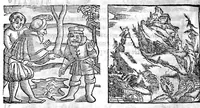 An illustration from Prodigiorum ac ostentorum chronicon, quae, praeter naturae ordinem, et in superioribus et his inferioribus mundi regionibus, ab exordio mundi usque ad haec nostra tempora acciderunt... conscriptum per Conradum Lycosthenem,... (1557)