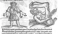 An illustration from Prodigiorum ac ostentorum chronicon, quae, praeter naturae ordinem, et in superioribus et his inferioribus mundi regionibus, ab exordio mundi usque ad haec nostra tempora acciderunt... conscriptum per Conradum Lycosthenem,... (1557)