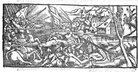 An illustration from Prodigiorum ac ostentorum chronicon, quae, praeter naturae ordinem, et in superioribus et his inferioribus mundi regionibus, ab exordio mundi usque ad haec nostra tempora acciderunt... conscriptum per Conradum Lycosthenem,... (1557)
