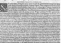 An illustration from Joannis Fernelii ambianatis Cosmotheoria, libros duos complexa : Prior, mundi totius & formam & compositionem : ejus subinde partium (quae elementa & caelestia sunt corpora) situs & magnitudines : orbium tandem motus quosvis solerter reserat. Posterior, ex motibus siderum loca & passiones disquirit : interspersis documentis haud poenitendum aditum ad astronomicas tabulas suppeditantibus. Haecque sejunctim tandem expedite praebet Planethodium. Cujusque capiti, perbrevia, demonstrationum loco, adjecta sunt scholia. (1528)