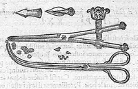 Picture 9 of 19 from Les Oeuvres d'Ambroise Paré,... divisées en vingt huict livres avec les figures et portraicts, tant de l'anatomie que des instruments de chirurgie, et de plusieurs monstres, reveuës et augmentées par l'autheur. Quatriesme Edition. (1585), leaf 481