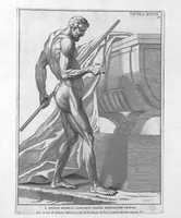 Picture 29 of 29 from Anatomia per uso et intelligenza del disegno ricercata non solo su gl'ossi, e muscoli del corpo humano : ma dimostrata ancora su le statue antiche più insigni di Roma : delineata in più tavole con tutte le figure in varie faccie, e vedute / per istudio della Regia Academia de Francia pittura e scultura sollo la direzzione di Carlo Errard gia direttore di essa in Roma ; preparata su'i cadaveri dal dottor Bernardino Genga ... ; con le spiegazioni et indice del sigr. canonico Gio. Maria Lancisi ... (1691), leaf 54