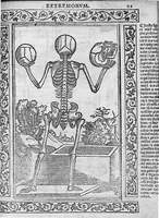 An illustration from Isagogae breves perlucidae ac uberrimae in anatomiam humani corporis a communi medicorum academia usitatam, a Carpo, in almo Bononiensi Gymnasio ordinariam chirurgiae docente, ad suorum scholasticorum preces in lucem datae (1523)