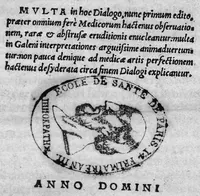 Picture 1 of 4 from Donati a Mutiis,... In interpretationem Galeni super quatuordecim aphorismos Hippocratis dialogus... (1547), leaf 0