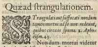 An illustration from Hippocratis Prognosticum : in quo omnes diuini viri, tàm genuinae sanctae et magnae tabellae, quàm spurie, apocryphe, et tabellae paruae sententiae continentur ordine secundum locos dispositae, et brevibus annotationibus illustratae à Doctore Il defonso Lopi Pinciano, Cesarae Maiestatis Medico (1596)