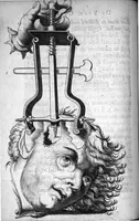 An illustration from Petri Paaw Amsteldamensis Succenturiatus Anatomicus. continens Commentaria in Hippocratem, de Capitis Vulneribus. additae In aliquot Capita libri VIII C. Celsi Explicationes. Ad illustres, Nobiles, Praepotentes, ac verè Magnifices Hollandiae Westfrisiaeque Ordines. (1616)