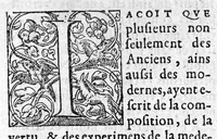 Picture 2 of 60 from Les six livres de Pedacion Dioscoride d’Anazarbe, de la matiere medicale, translatez de Latin en François. A chacun Chapitre sont adjoustees certaines annotations fort doctes, et recueillies des plus excellens Medecins, anciens et modernes, Avec Privilege pour cinq ans, (1559), leaf 14