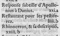 An illustration from Discours d'Ambroise Paré, conseiller premier chirurgien du roy, à scavoir , de la mumie, des venins, de la licorne et de la peste. Avec une table des plus notables matieres contenues esdits Discours (1582)