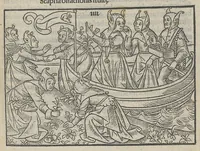 An illustration from Stultifere naves sensus animosque trahentes mortis in exitium, venales sunt in Pellicano vici Sancti Jacobi (1500)