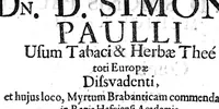 Picture 2 of 5 from Commentarius de abusu tabaci americanorum veteri, et herbae thee asiaticorum in Europa novo (1665), leaf 22