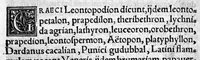 An illustration from In hoc opere contenta : Ant. Musae de Herba vetonica liber I, L. Apulei de Medicaminibus herbarum liber I, per Gabrielem Humelbergium,... recogniti et emendati... adjuncto commentariolo ejusdem (1537)