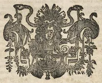 An illustration from La Pharmacopée de Bauderon, revvë, et exactement corrigée en plus de treize cens endroits, des fautes qui s'étoient glissées dans les precedentes editions. et de nouveau augmentée de plusieurs remarques fort utiles, tant sur la theriaque...par François Verny. Derniere edition (1672)